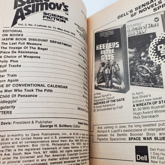 Isaac Asimov's Science Fiction Magazine May-June 1978 Vintage Sci-Fi Issue - Picture 3 of 10